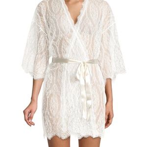 Hanky Panky Alexandra Lace Robe Off-white